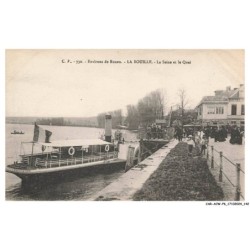CAR-ACWP6-0402-76 - Environs de rouen - LA BOUILLE - La seine et le quai