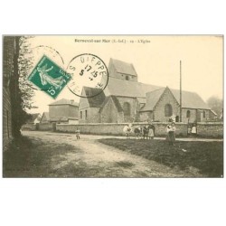 76.BERNEVAL SUR MER.n°104.L'EGLISE.RARE