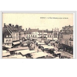 76.GOURNAY.LA PLACE NATIONALE, UN JOUR DE MARCHE.
