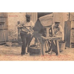 76 - GOURNAY EN BRAY - SAN58532 - Fabrication du Cidre en maison Bourgeoise - L'Ecrasage des pommes - Agriculture