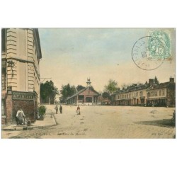 76.PAVILLY.n°17538.LA PLACE DU MARCHE.CAFE DE ROUEN A CANTREL