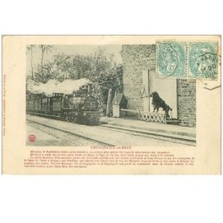 76.NEUFCHATEL EN BRAY.n°17546.MARQUIS LE LEGENDAIRE CHIEN GARDE BARRIERE....TRAIN
