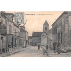 77. n° 103097 .villiers sur morin .rue principale et l eglise .