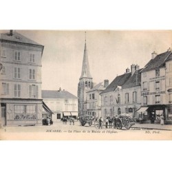 77-AM22416.Jouarre.Place de la mairie et Eglise