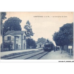 CAR-ABAP7-77-0692 - CHATENAY - la gare prise du quai