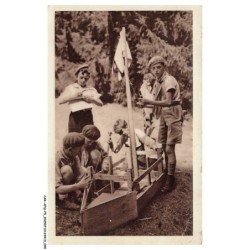 CAR-AFQP5-0270-77 - JOUY-SUR-MORIN - Cité notre-dame - Equipe au travail - Scoutisme