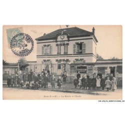 CAR-AFQP6-0338-77 - BROU - La mairie et l'école