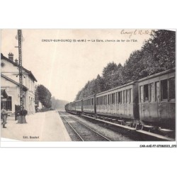 CAR-AAEP7-77-0656 - CROUY-SUR-OURCQ - la gare - chemin de fer de l'est - Train