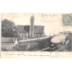 77 - HERICY SUR SEINE - SAN67399 - L'Eglise et le tunnel - Train