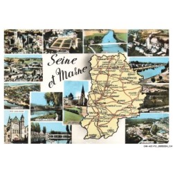 CAR-ACCP11-0802-77 - SEINE-ET-MARNE - carte et differentes villes