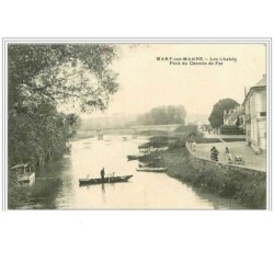 77.MARY SUR MARNE.LES CHALETS.PONT DU CHEMIN DE FER