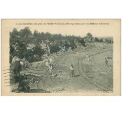 77.MONTAIGUILLON.n°28019.LES CARRIERES DE GRES EXPLOITEES PAR LES DETENUS MILITAIRES.MINES