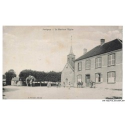 CAR-ADQP10-0680-77 - JUTIGNY - La mairie et l'église - Vendu en etat