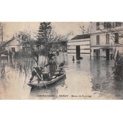 77 - SAMOY - SAN50767 - Inondations - Bateau de Sauvetage - En l'état
