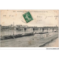 CAR-ACAP12-0903-92 - ASNIERES - La gare et le pont du chemin de fer