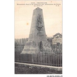 CAR-ABGP10-1028-92 - CHATILLON - Monument élevé à la mémoire des défenseurs de Paris en 1870-71