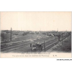 CAR-ABGP10-1031-92 - CHATILLON-MONTROUGE - Vue générale du depot des marchandises de Moutrouge - Train