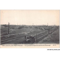 CAR-ABGP10-1033-92 - CHATILLON-MONTROUGE - Vue générale du depot des marchandises de Moutrouge - Train