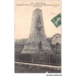 CAR-ABGP10-1037-92 - CHATILLON - Monument élevé à la mémoire des défenseurs de Paris en 1870-71