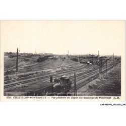 CAR-ABGP9-0943-92 - CHATILLON-MONTROUGE - Vue générale du depot des machines de montrouge - Train