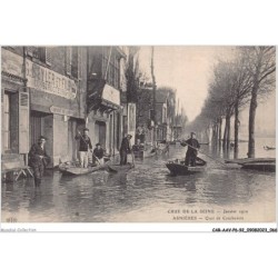 CAR-AAVP6-92-0359 - CRUE DE LA SEINE - Janvier 1910 - Asnières - Quai de courbevoie