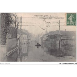 CAR-AAVP8-92-0523 - CRUE DE LA SEINE - Janvier 1910 - Gennevilliers - Rue saint-denis