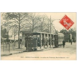 92.NEUILLY.n°15046.LA STATION DES TRAMWAYS,RUE DE CHARTRES