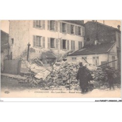 EMI-AAAP3-0395-92 - COURBEVOIE - Crue de la seine - Janvier 1910 - Rue louis-blanc - Maison écroulée