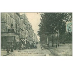 92.NEUILLY.n°15059.AVENUE DE NEUILLY ET RUE DE L'EGLISE.PLIE