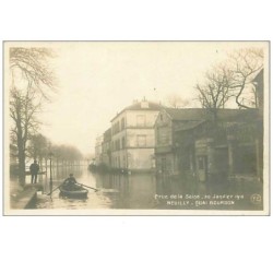92.NEUILLY.n°3974.QUAI BOURDON.CRUE DE LA SEINE.1910