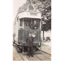 92. n° 103153 .malakoff .carte postale photo thevenin & lochard .ligne malakoff chatelet .