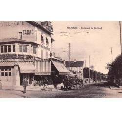 92 .n°109216. garches . hotel cafe tabac au pavillon des fleurs .attelage .boulevard de st cloud .