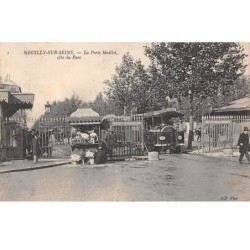 92 .n°109207. neuilly sur seine . tramway .la porte maillot .cote du parc .