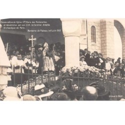 92. n°54250.NANTERRE. Carte photo. consécration de l'église Ste Marie des fontenelles. bénédiction. cardinal. archevèque