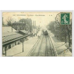 92.COLOMBES.LA GARE.VUE GENERALE.TRAIN