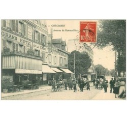 92.COLOMBES.n°13766.AVENUE DE GENNEVILLIERS.GRAND HOTEL DE LA GARE.HOTEL DE L'OUEST....