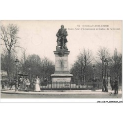 CAR-ACBP7-0525-92 - NEUILLY-SUR-SEINE - Rond-point d'ackermann et statue de perronnet