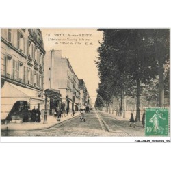 CAR-ACBP5-0327-92 - NEUILLY-SUR-SEINE - L'avenue de neuilly à la rue de l'hotel de ville