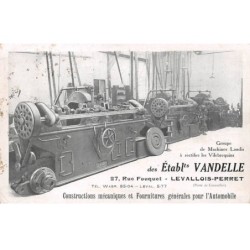 92 - Levallois Perret - SAN22412 - Etablissement Vandelle - Constructions mécaniques et Fournitures pour Automobiles
