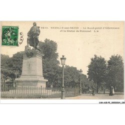 CAR-ACBP5-0384-92 - NEUILLY-SUR-SEINE - Le rond-point d'inkermann - Et la statue perronnet