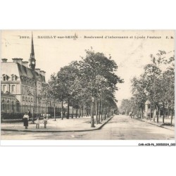 CAR-ACBP6-0414-92 - NEUILLY-SUR-SEINE - Boulevard d'inkermann et lycée pasteur