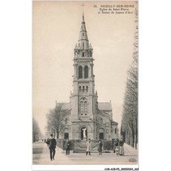 CAR-ACBP5-0395-92 - NEUILLY-SUR-SEINE - église de saint-pierre et statue de jeanne d'arc