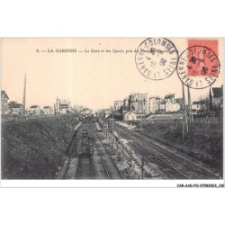 CAR-AADP11-92-0972 - LA GARENNES - La gare et les quais - Train