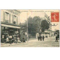92.COLOMBES.n°19402.AVENUE DE GENNEVILLIERS PRES DE LA GARE.RESTAURANT DE LA GARE.PETITE CORNE