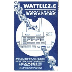 CAR-ABRP5-0484-92 - COLOMBES - Wattelez et cie - Caoutchouc regenere - Publicité