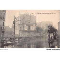CAR-AAVP8-92-0511 - CRUE DE LA SEINE - Janvier 1910 - Colombes - Les ponts établis par le génis