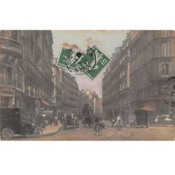 92 .n°106688 . colombes .une place de la ville .attelage .voiture .