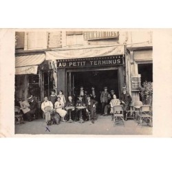 92. n°104086 .courbevoie .cafe au petit terminus .carte postale photo .