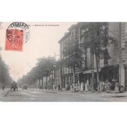 92 .n°109198. courbevoie .attelage .le boulevard .magasins .