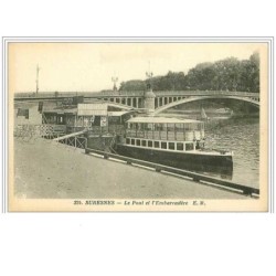92.SURESNES.LE PONT ET L'EMBARCADERE